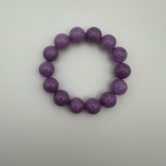 🧿🧿Lavender Jade Beaded Bracelet🧿🧿 - Picture 2 of 6
